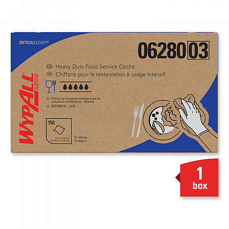 X80 Foodservice Towel, Kimfresh Antimicrobial Hydroknit, 12 x 23.4, Unscented, White/Blue Stripe, 150/Carton (06280)