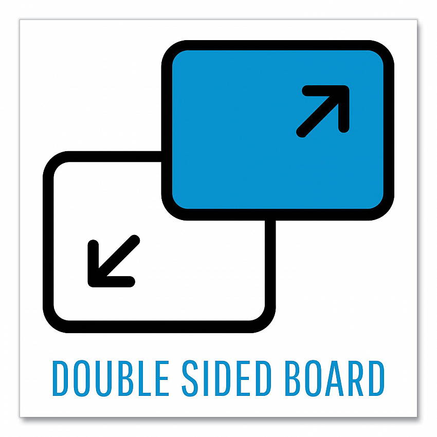 Magnetic Dry Erase Floor Stand Signs, White 15" x 11" Rectangle Surface, Black/Silver Frame, 15" x 10" x 40" to 68" (SIG07060101)