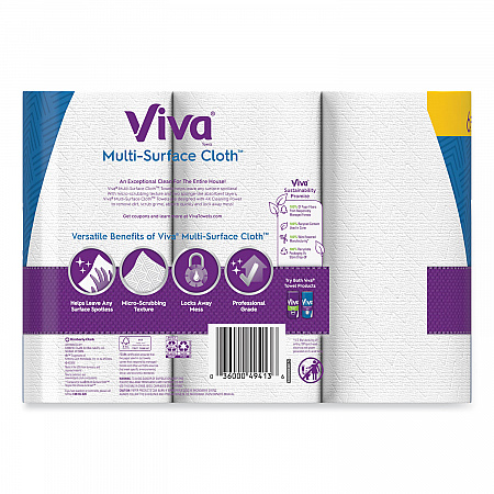 Multi-Surface Cloth Choose-A-Sheet Kitchen Roll Paper Towels 2-Ply, 11 x 5.9, White, 83/Roll, 6 Rolls/Pack, 4 Packs/Carton (49413)
