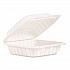 Hinged Lid Containers, 8.25 x 8 x 3, White, Plastic, 150/Carton (85MFPPHT1R)