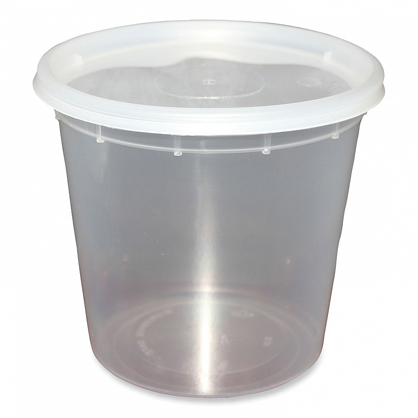 Plastic Deli Container with Lid, 24 oz, Clear, Plastic, 240/Carton (DELI24OZ)