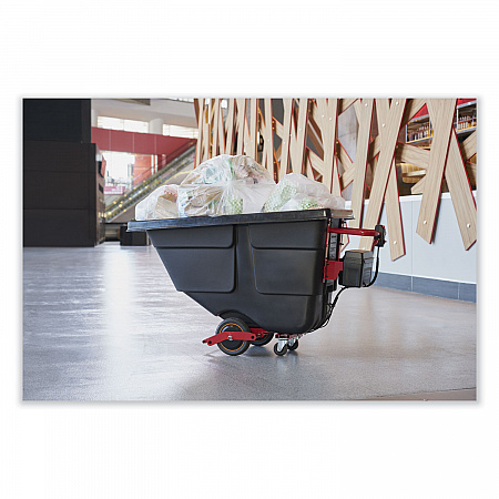 0.5 cu yd Motorized Roto Tilt Truck, 850 lb Capacity, Black (2173519)