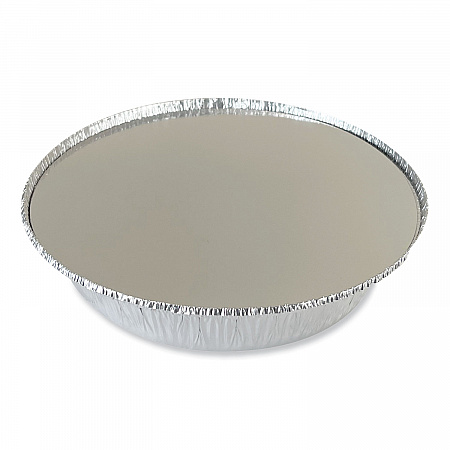 Round Aluminum To-Go Containers with Lid, 48 oz, 9