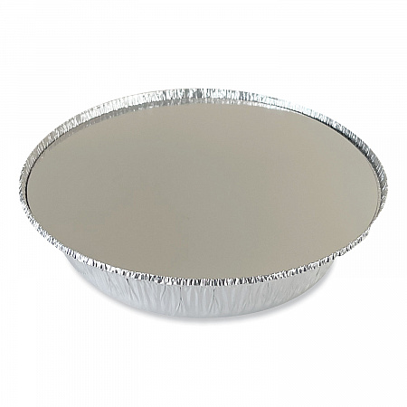 Round Aluminum To-Go Container Lids, Flat Lid, 9