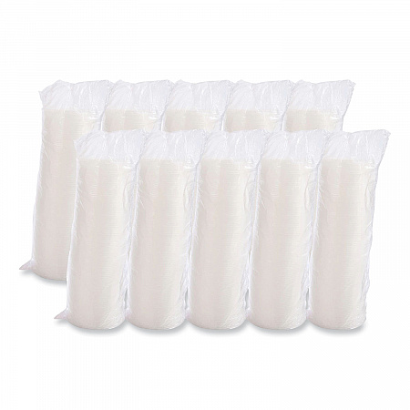 Cold Cup Lids, Fits 8 oz to 32 oz Cold Cups/Containers, Plastic, Translucent, 100/Sleeve, 10 Sleeves/Carton (20SL)