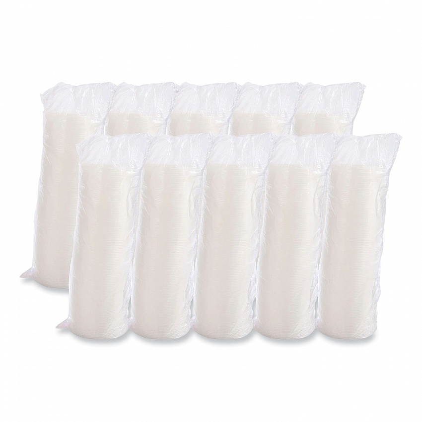 Cold Cup Lids, Fits 8 oz to 32 oz Cold Cups/Containers, Plastic, Translucent, 100/Sleeve, 10 Sleeves/Carton (20SL)