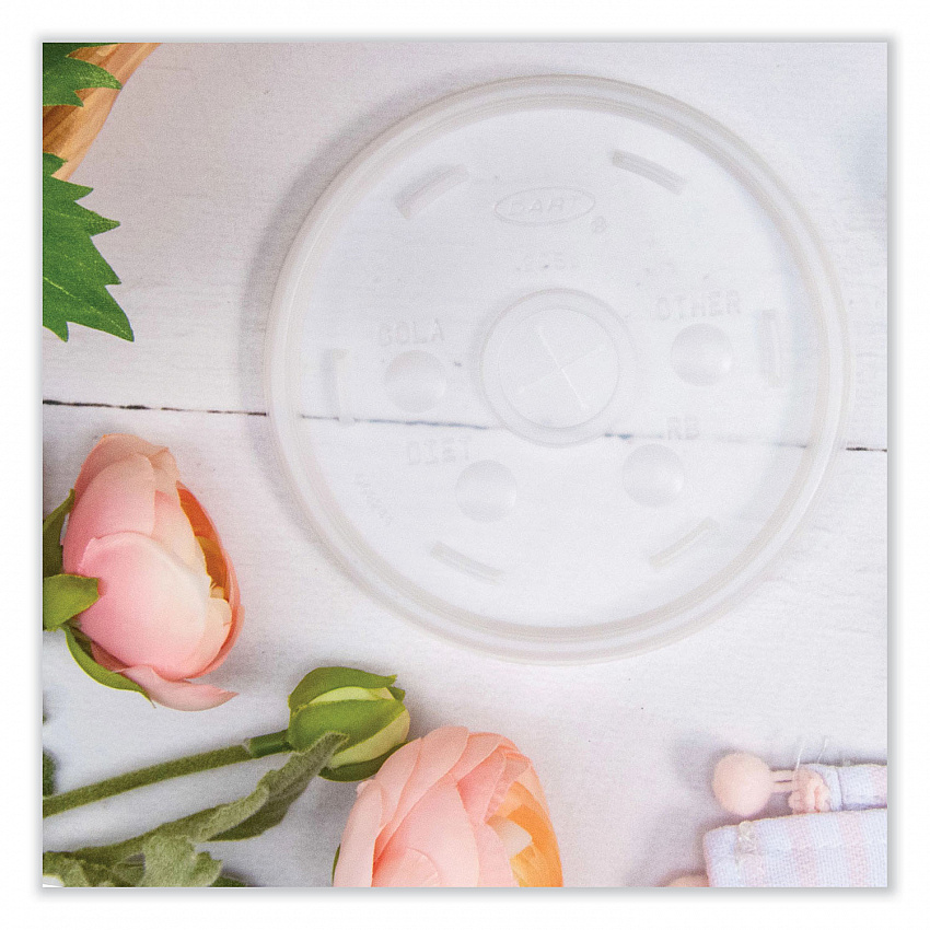 Cold Cup Lids, Fits 8 oz to 32 oz Cold Cups/Containers, Plastic, Translucent, 100/Sleeve, 10 Sleeves/Carton (20SL)