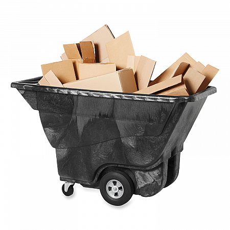 0.5 cu yd Structural Foam Tilt Truck, Standard Duty, 850 lb Capacity, Black (9T14BLA)