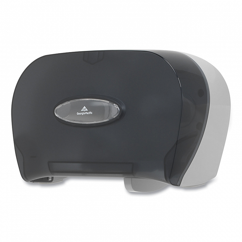 Two-Roll Bathroom Tissue Dispenser, 13.56 x 5.75 x 8.63, Smoke (59206)