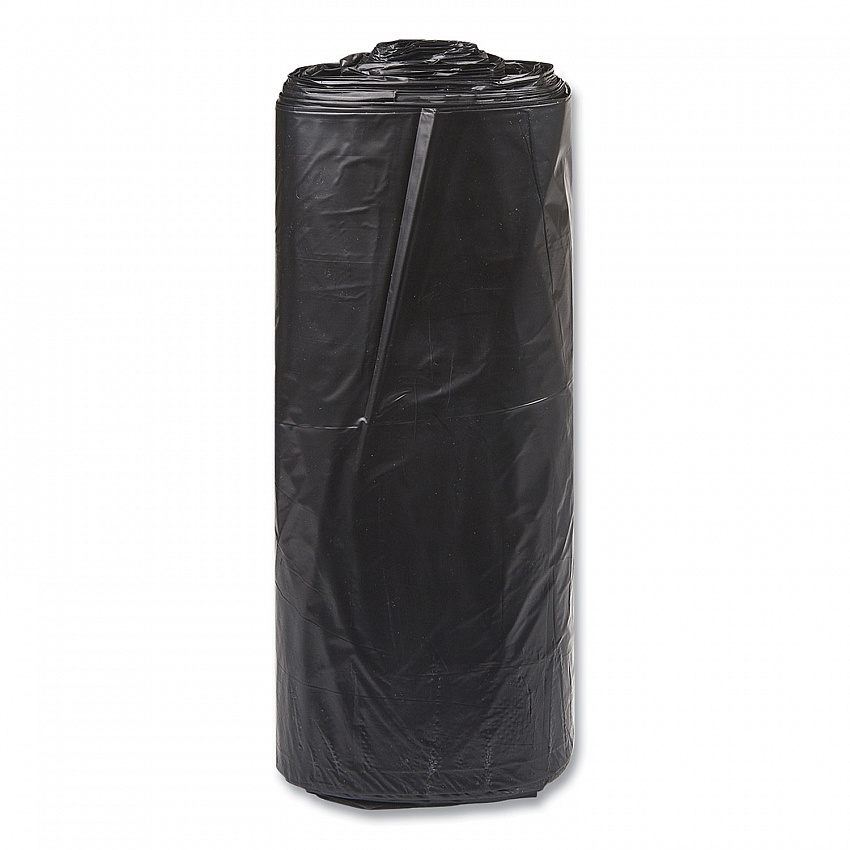 Low-Density Commercial Can Liners, 60 gal, 1.5 mil, 38" x 58", Black, Interleaved Roll, 20 Bags/Roll, 5 Rolls/Carton (SL3858150K)