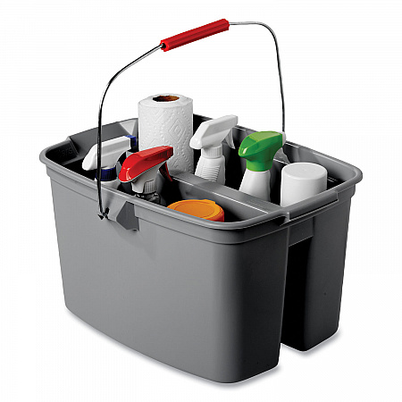 Double Utility Pail, 17 qt, Plastic, Gray (2617GRA)