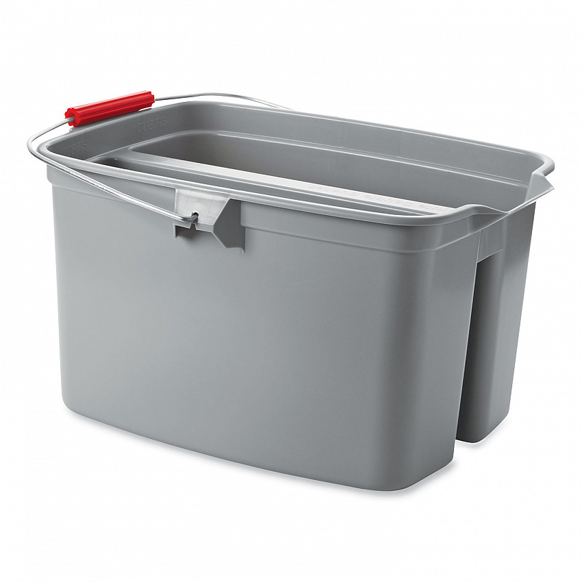 Double Utility Pail, 17 qt, Plastic, Gray (2617GRA)