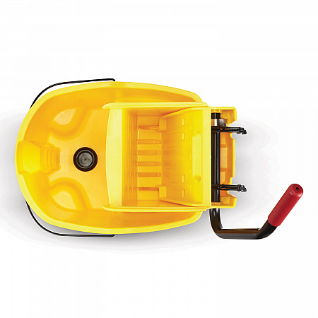 WaveBrake 2.0 Bucket/Wringer Combos, Down-Press, 44 qt, Plastic, Yellow (FG757688YEL)