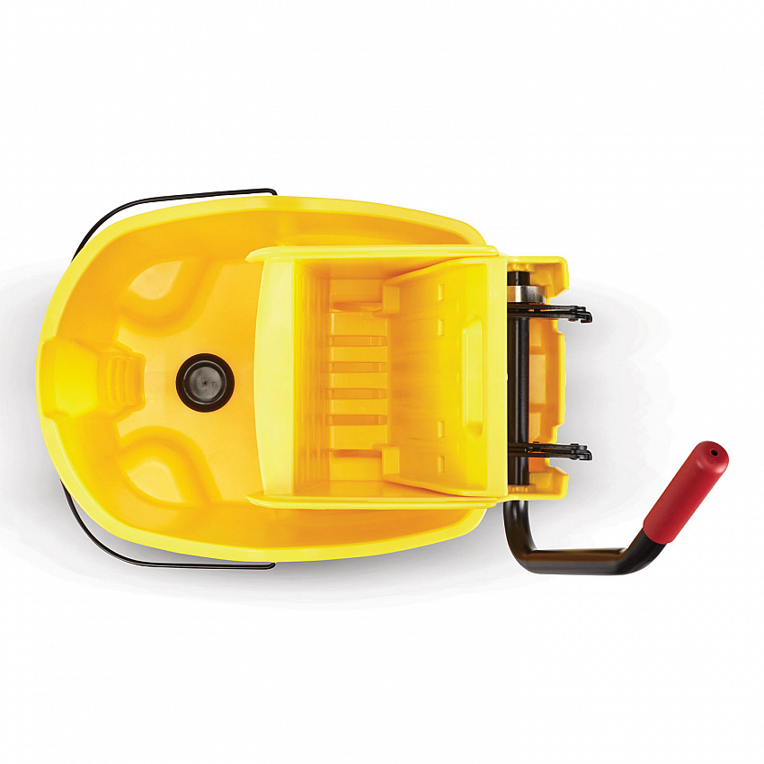 WaveBrake 2.0 Bucket/Wringer Combos, Down-Press, 44 qt, Plastic, Yellow (FG757688YEL)
