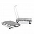 Triple Trolley Platform Truck with Angled-Loop Handle, 500 lb Capacity, 20.5 x 32.5 x 35, Black (4401BLA)