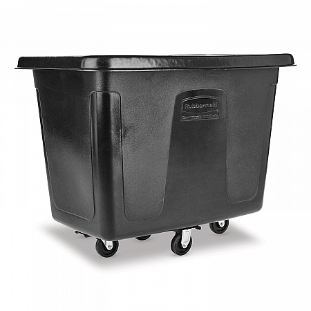 Cube Truck, 105 gal, 500 lb Capacity, Plastic, Black (4614BLA)