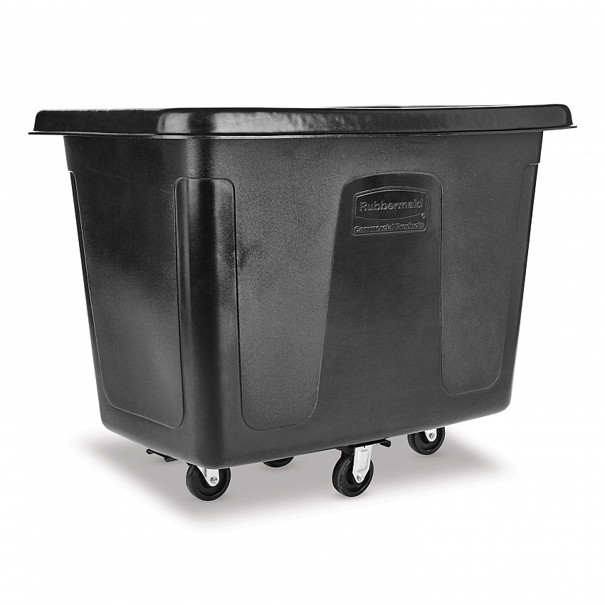 Cube Truck, 105 gal, 500 lb Capacity, Plastic, Black (4614BLA)