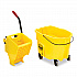 WaveBrake 2.0 Bucket/Wringer Combos, Side-Press, 35 qt, Plastic, Yellow (FG758088YEL)