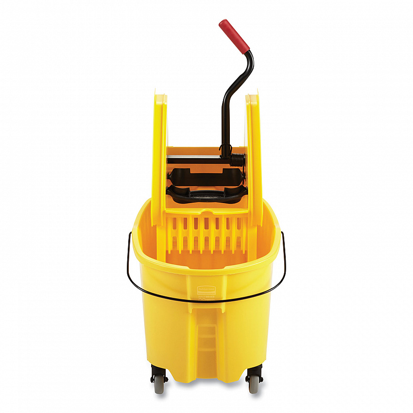 WaveBrake 2.0 Bucket/Wringer Combos, Down-Press, 35 qt, Plastic, Yellow (FG757788YEL)