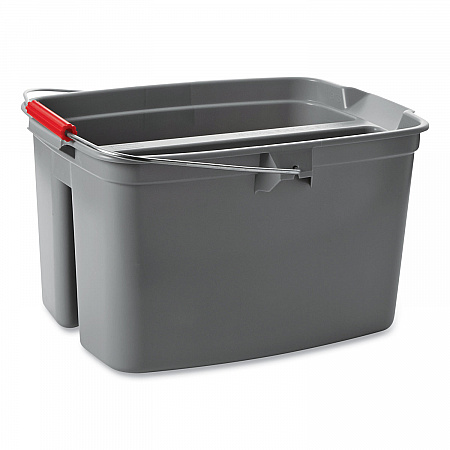 Double Utility Pail, 17 qt, Plastic, Gray (2617GRA)
