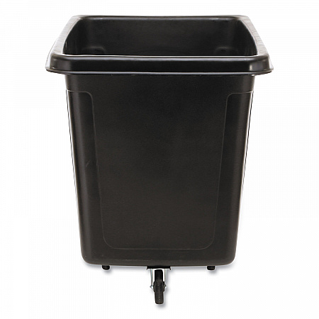 Cube Truck, 12 cu ft, 400 lb Capacity, Medium-Density Polyethylene/Metal Frame, Black (461200BLA)
