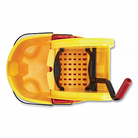 WaveBrake 2.0 Bucket/Wringer Combos, Down-Press, 35 qt, Plastic, Yellow (FG757788YEL)