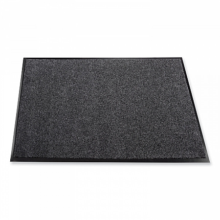 EcoStep Wiper Mat, Rectangular, Charcoal Gray Cut Pile Surface, 24