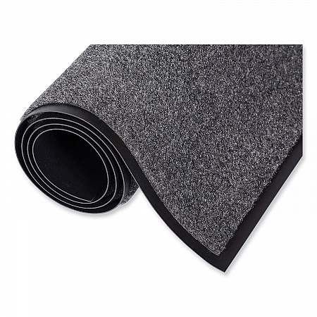 EcoStep Wiper Mat, Rectangular, Charcoal Gray Cut Pile Surface, 24