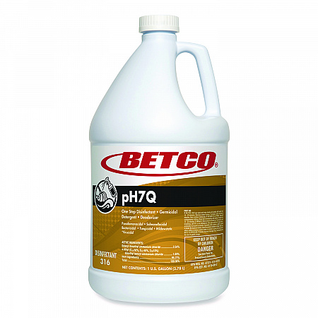pH7Q Neutral Disinfectant, Lemon Scent, 1 gal Bottle, 4/Carton (3160400)
