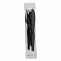 Individually Wrapped Heavyweight Cutlery Set, Fork/Knife/Napkin/Spoon, Plastic, Black, 250/Carton (CH56NC7)