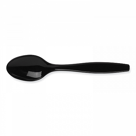 Individually Wrapped Heavyweight Spoons, Plastic, Black, 1,000/Carton (PTH53C)