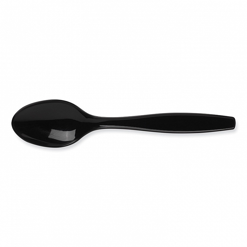 Individually Wrapped Heavyweight Spoons, Plastic, Black, 1,000/Carton (PTH53C)