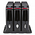 SmartStock Wrapped Cutlery Dispenser, Holds Forks/Knives/Spoons, 12.44 x 11.17 x 10.5, Black (SSW3D85)