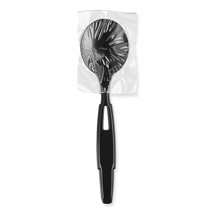 SmartStock Wrapped Heavyweight Cutlery Refill, Soup Spoon, Plastic, Black, 960/Carton (SSWPS5)