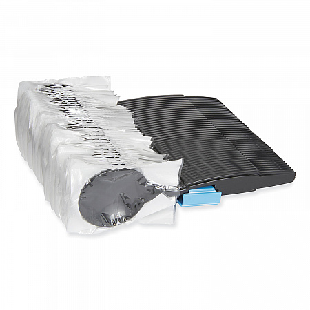 SmartStock Wrapped Heavyweight Cutlery Refill, Soup Spoon, Plastic, Black, 960/Carton (SSWPS5)