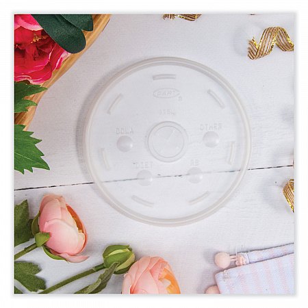 Lids for Foam Cups and Containers, Fits 32 oz/44 oz/60 oz Hot Cups, Plastic, Translucent, 1,000/Carton (32SL1)