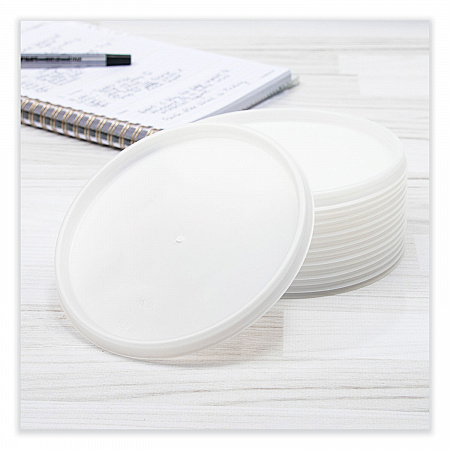 Plastic Lids for Foam Cups, Bowls and Containers, Vented, Fits 12 oz to 60 oz, Translucent, 100/Pack, 10 Packs/Carton (32JLR)