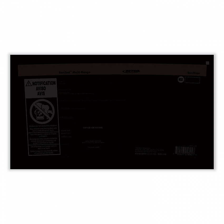 Symplicity Sanibet Multi-Range Sanitizer Disinfectant Deodorizer, 5 gal Pail (2370500)
