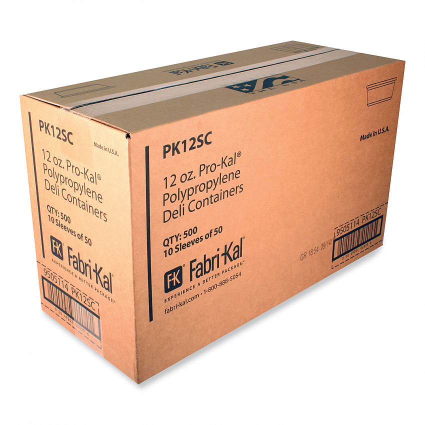 Microwavable Deli Containers, 12 oz, 4.6" Diameter x 2.3" h, Clear, Plastic, 500/Carton (PK12SC)