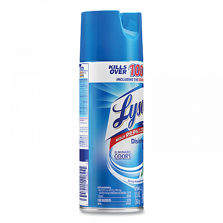 Disinfectant Spray, Spring Waterfall Scent, Liquid, 12.5 oz Aerosol Spray, 12/Carton (02845)