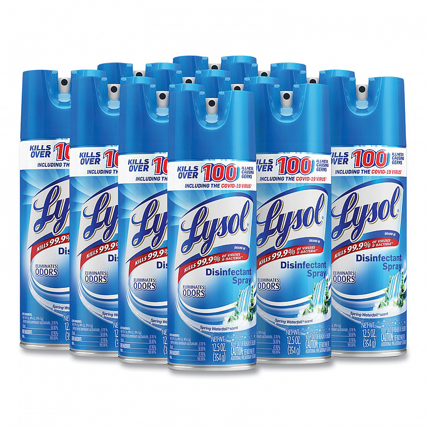 Disinfectant Spray, Spring Waterfall Scent, 12.5 oz Aerosol Spray (02845EA)