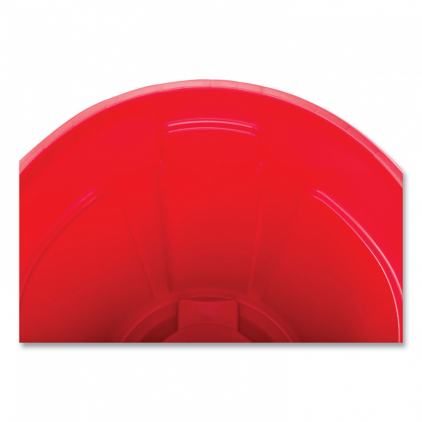 Vented Round Brute Container, 55 gal, Plastic, Red, 3/Carton (FG265500RED)