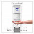 MESSENGER ES6 Floor Stand with Dispenser, 1,200 mL, 13.16 x 16.63 x 51.57, Silver/White (7306DSSLV)