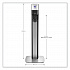 MESSENGER ES6 Graphite Panel Floor Stand with Dispenser, 1,200 mL, 16.75 x 6 x 40, Graphite/Silver (7316DSSLV)