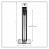 MESSENGER ES8 Silver Panel Floor Stand with Dispenser, 1,200 mL, 16.75 x 6 x 40, Silver/Graphite (7318DSSLV)
