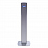 MESSENGER ES8 Silver Panel Floor Stand with Dispenser, 1,200 mL, 16.75 x 6 x 40, Silver/Graphite (7318DSSLV)