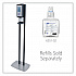 CS6 Hand Sanitizer Floor Stand with Dispenser, 1,200 mL, 13.5 x 5 x 28.5, Graphite/Silver (7416DS)