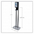 CS6 Hand Sanitizer Floor Stand with Dispenser, 1,200 mL, 13.5 x 5 x 28.5, Graphite/Silver (7416DS)