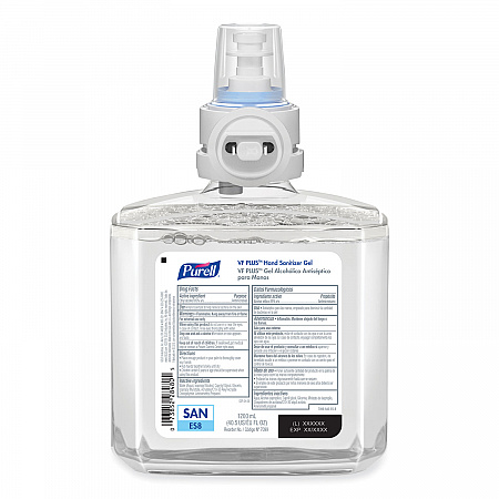 VF PLUS Hand Sanitizer Gel, 1,200 mL Refill Bottle, Fragrance-Free, For ES8 Dispensers, 2/Carton (709902CT)
