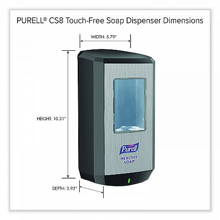 CS8 Soap Dispenser, 1,200 mL, 5.79 x 3.93 x 10.31, Graphite (783401)